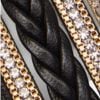 Metallic Clasp Watch, black, swatch