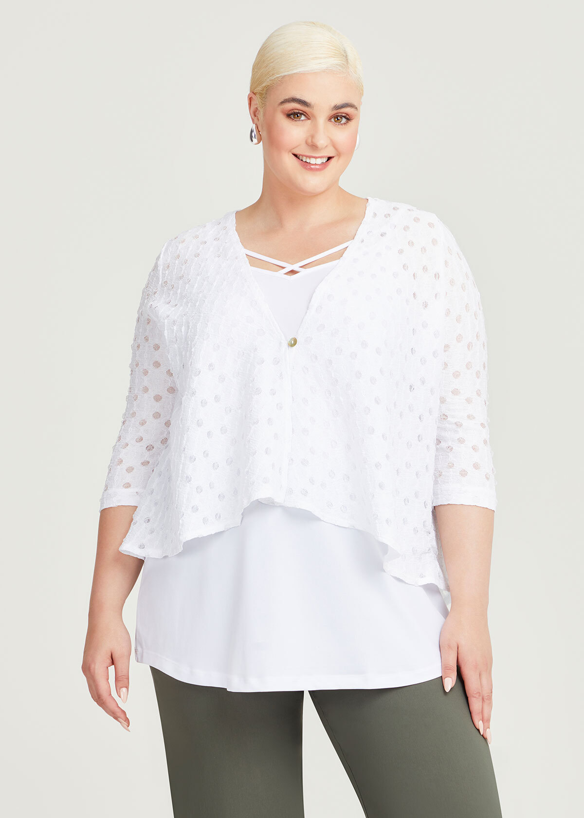 Shop Plus Size Nancy Cardigan in White | Taking Shape AU