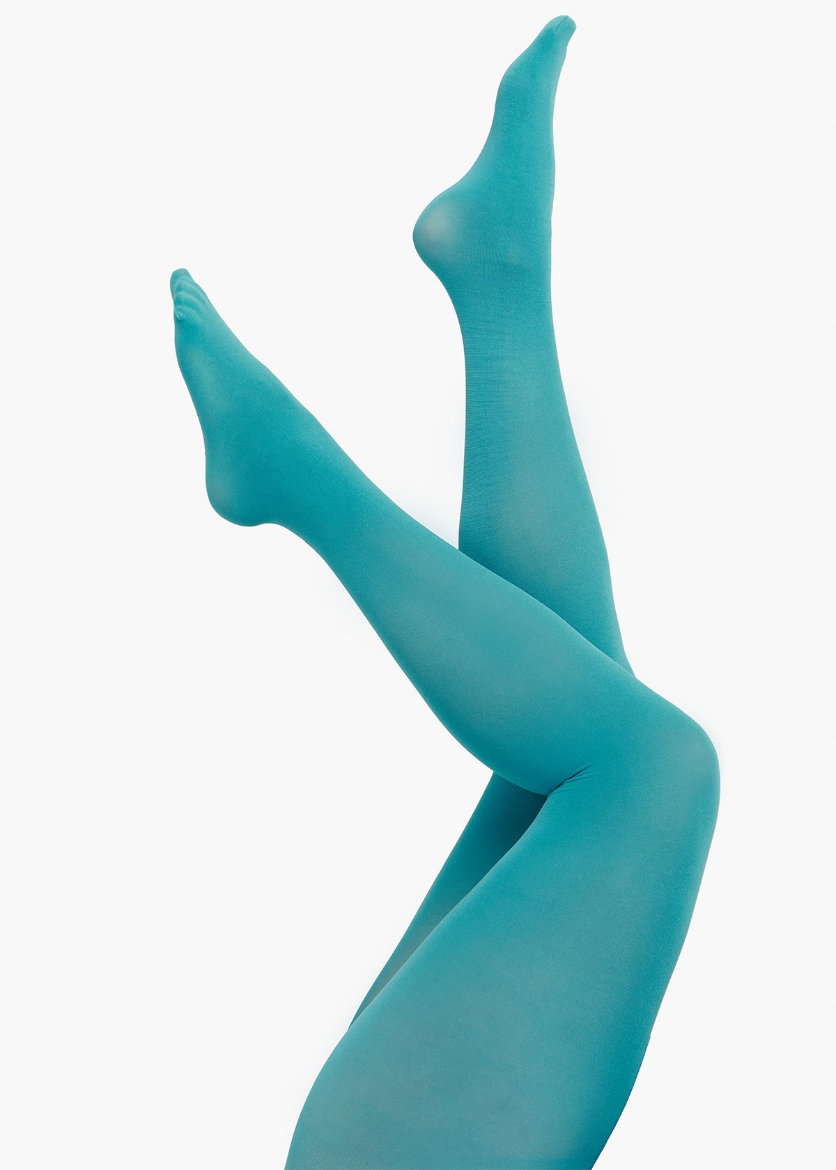80 Denier Opaque Teal Tights in colour 3053 | Taking Shape