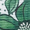 Printed Cosmetic Bag, green floral, swatch