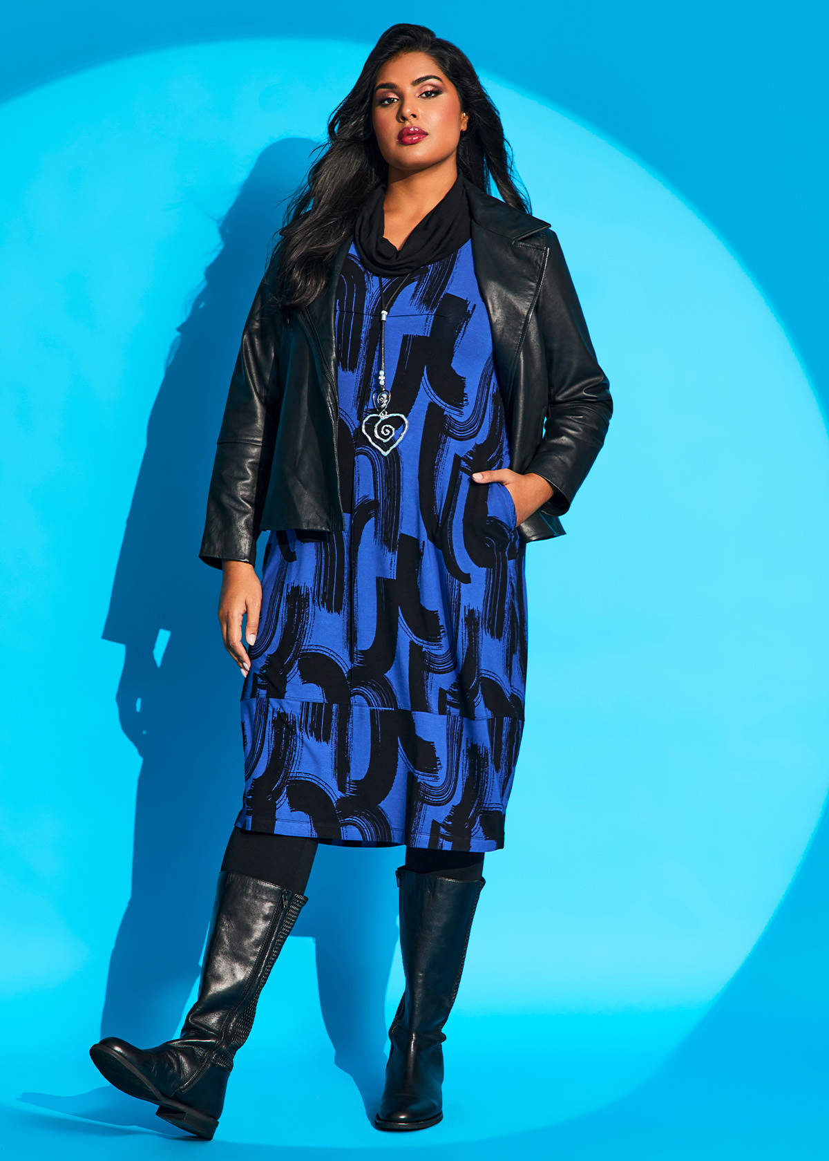 Shop Plus Size Natural Electric Dreams Dress in Multi | Taking Shape NZ