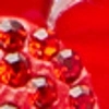 Pretty Multi Flower Earring, red, swatch