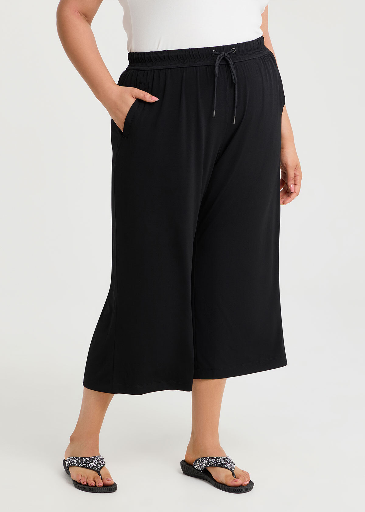 Shop Plus Size Luna Base Crop Pant, Black | Taking Shape AU