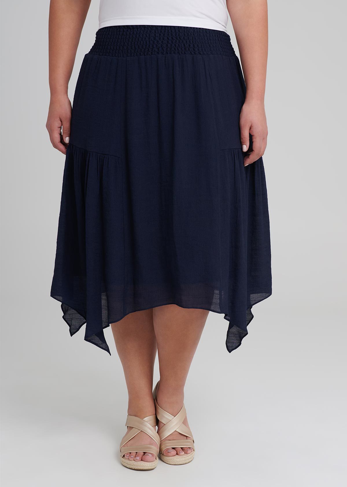 Shop Plus Size Ocean Breeze Skirt in Navy Taking Shape AU