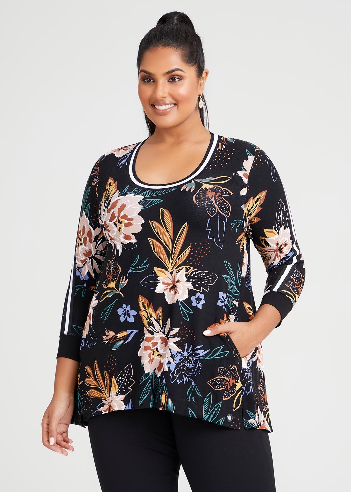 Shop Plus Size Natural Winter Bloom Top in Floral | Taking Shape AU