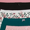 5 Pack Cotton Floral Spot Briefs, multi, swatch