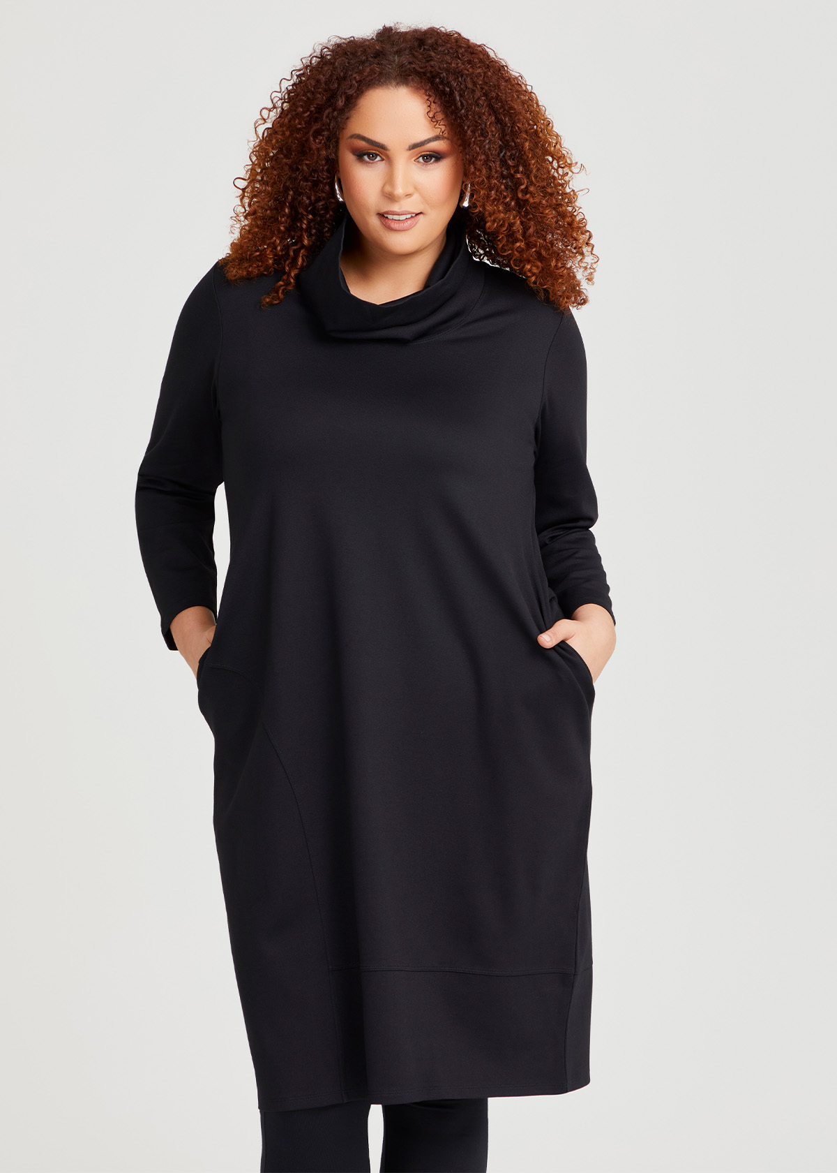 Shop Plus Size Ponte Essence Dress in Black | Taking Shape AU