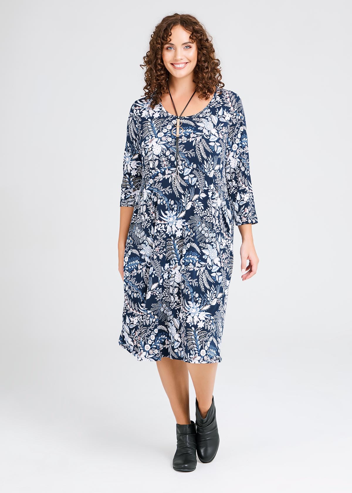 Shop Plus Size Petula Midi Dress in Print | Taking Shape AU