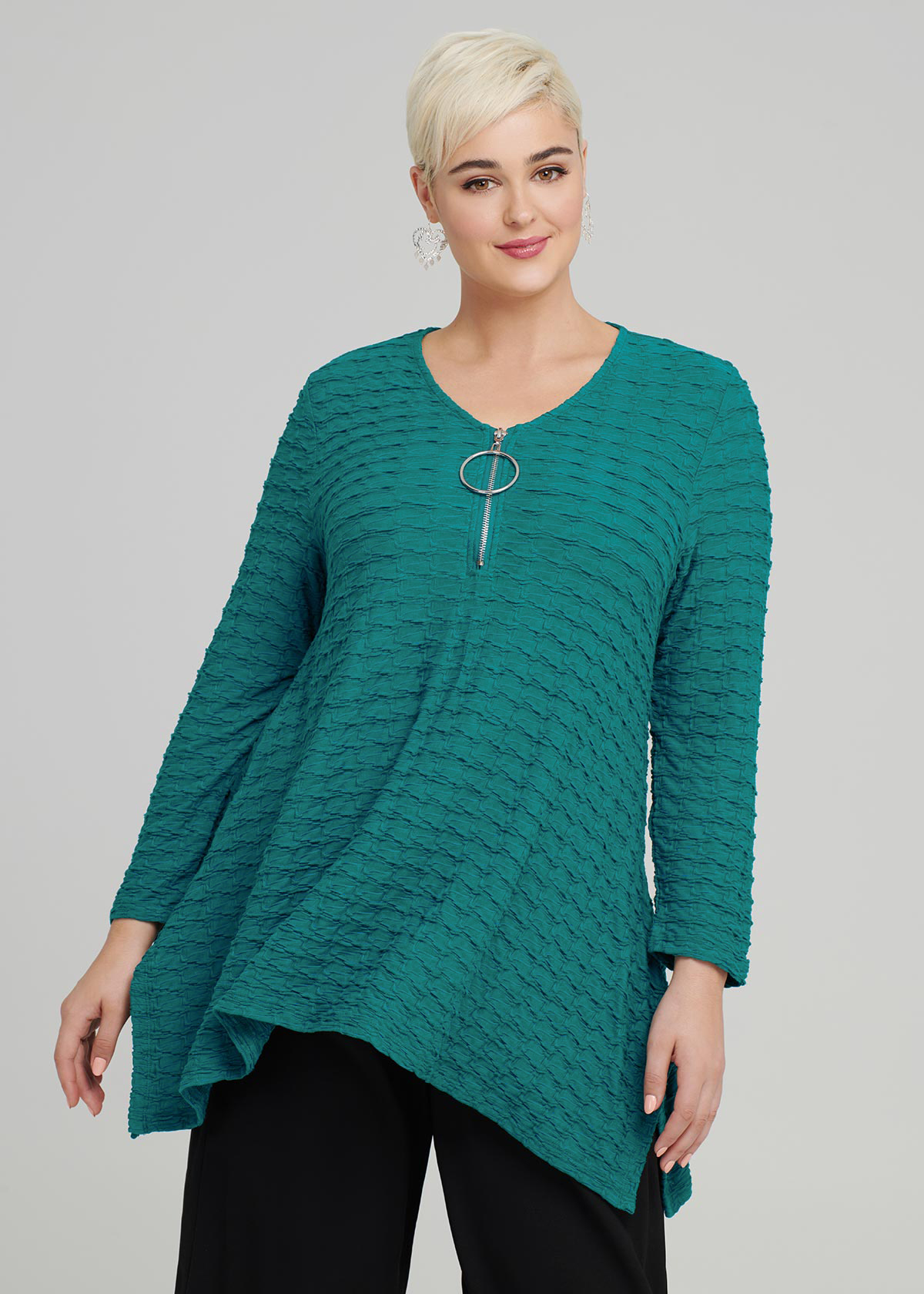 Shop The Ripple Effect Top in Green in sizes 12 to 30 | Taking Shape AU