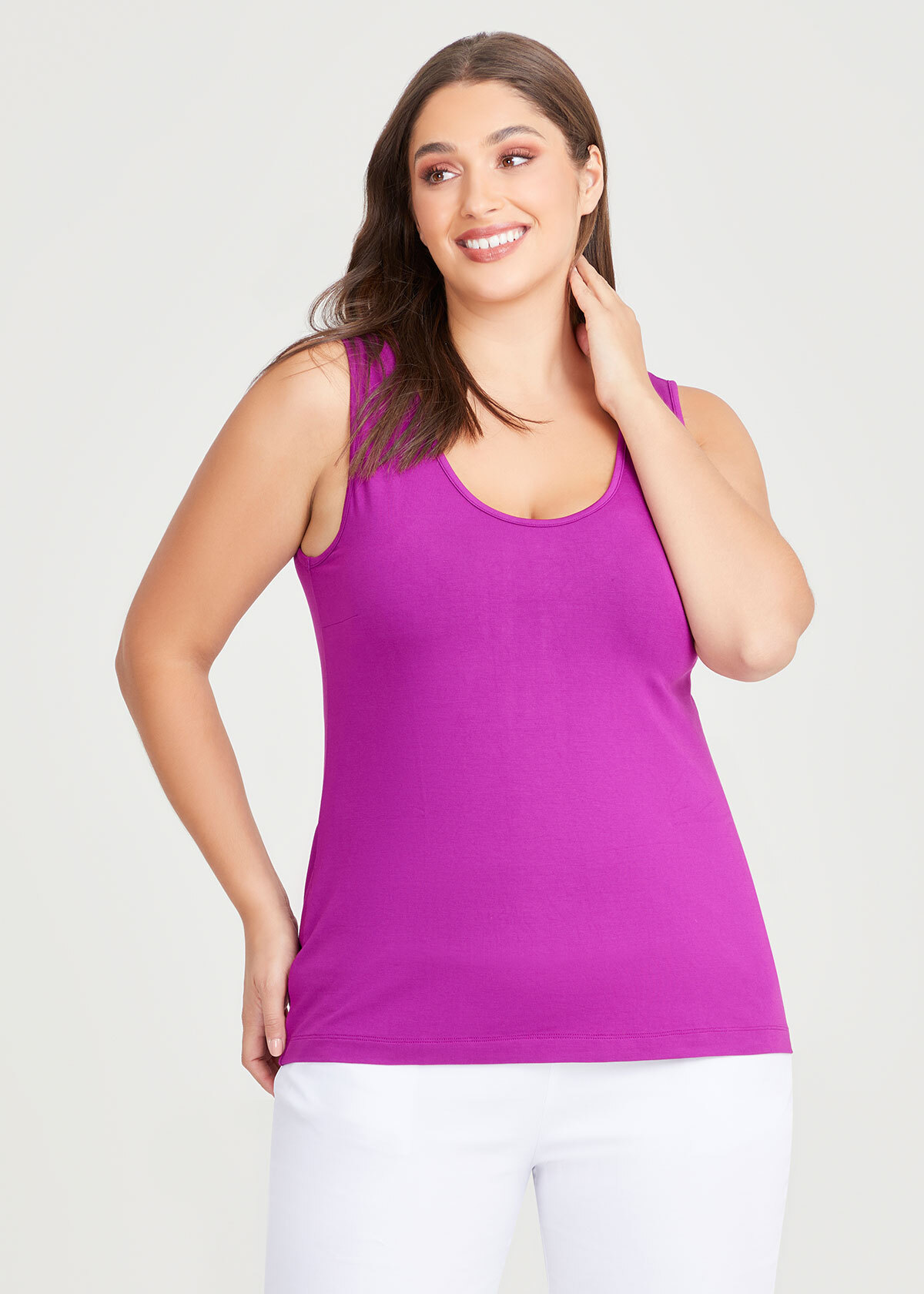 Shop Plus Size Bamboo Base Cami in Red | Taking Shape NZ