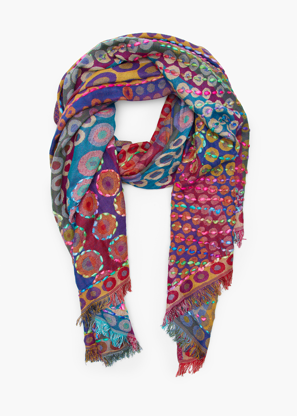 Shop Dotti Embroidered Scarf in Multi | Accessories | Taking Shape SE