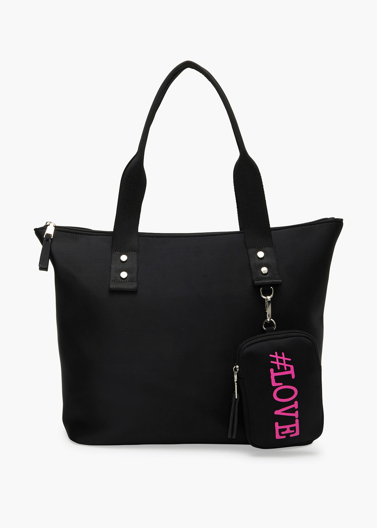 Shop Recycled Neoprene Tote in Black Accessories Taking Shape AU