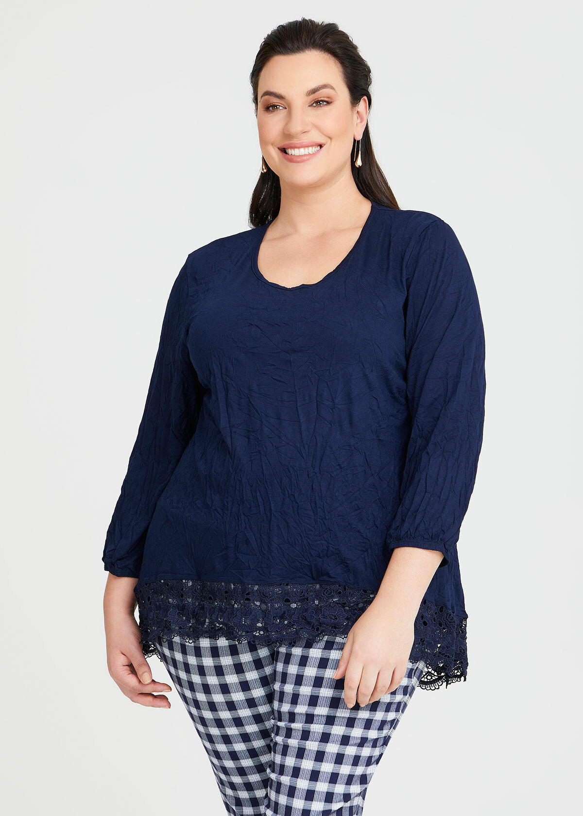Shop Plus Size Bamboo Lagoon Top in Blue | Sizes 12-30 | Taking Shape NZ