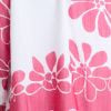 Natural Floral Button Top, white/raspberry pink, swatch
