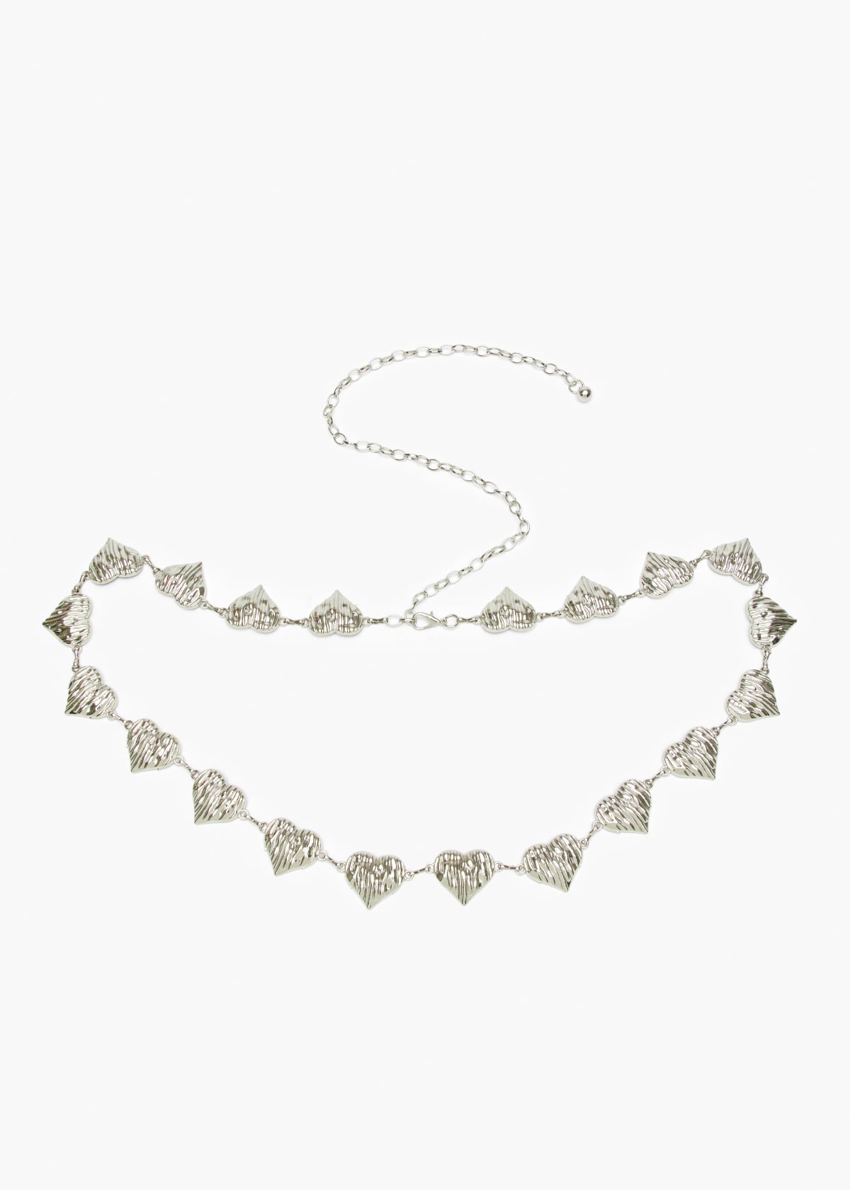 Silver Heart Chain Belt