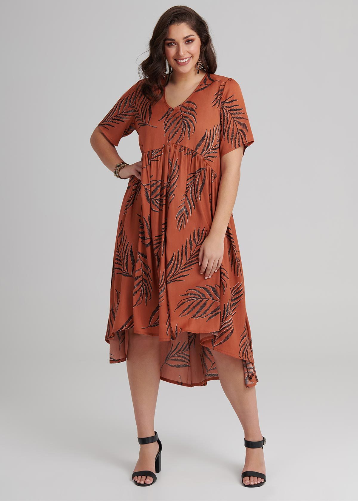 Shop Plus Size Luxe Weave Tangier Dress in Print | Taking Shape AU