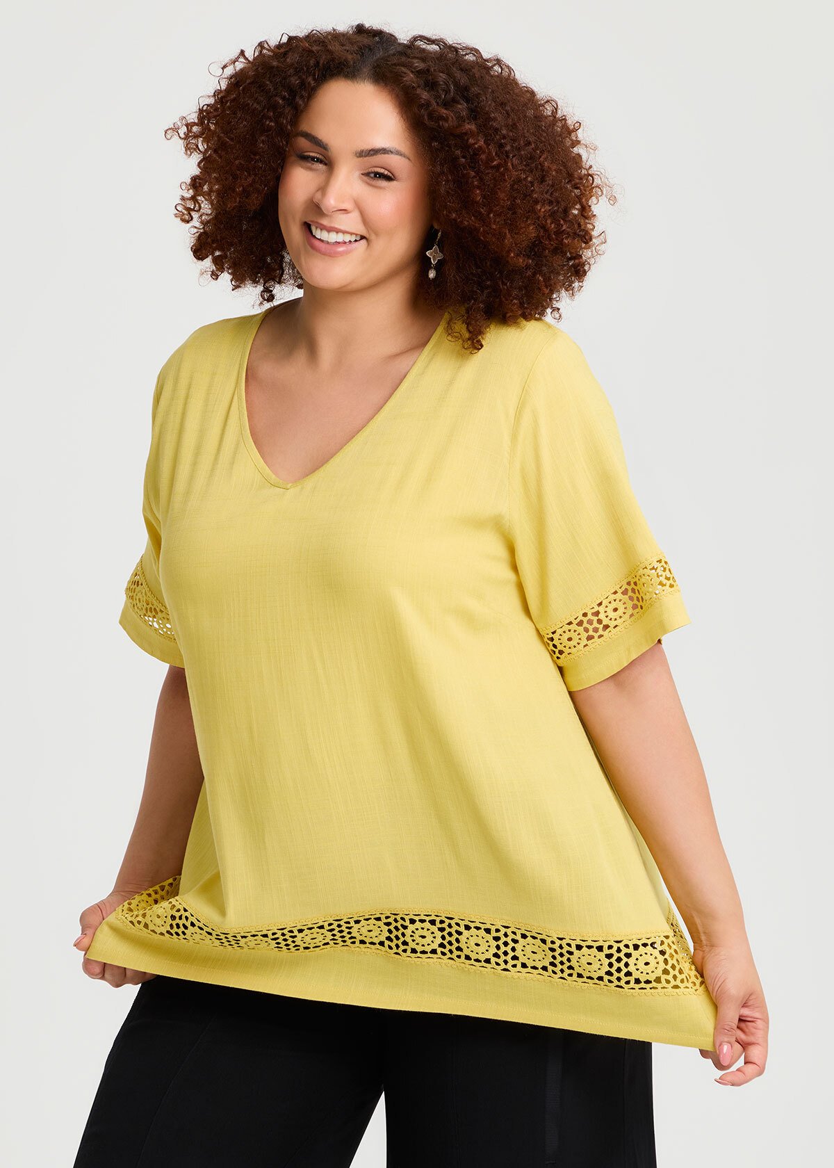 Lace Insert Natural Top