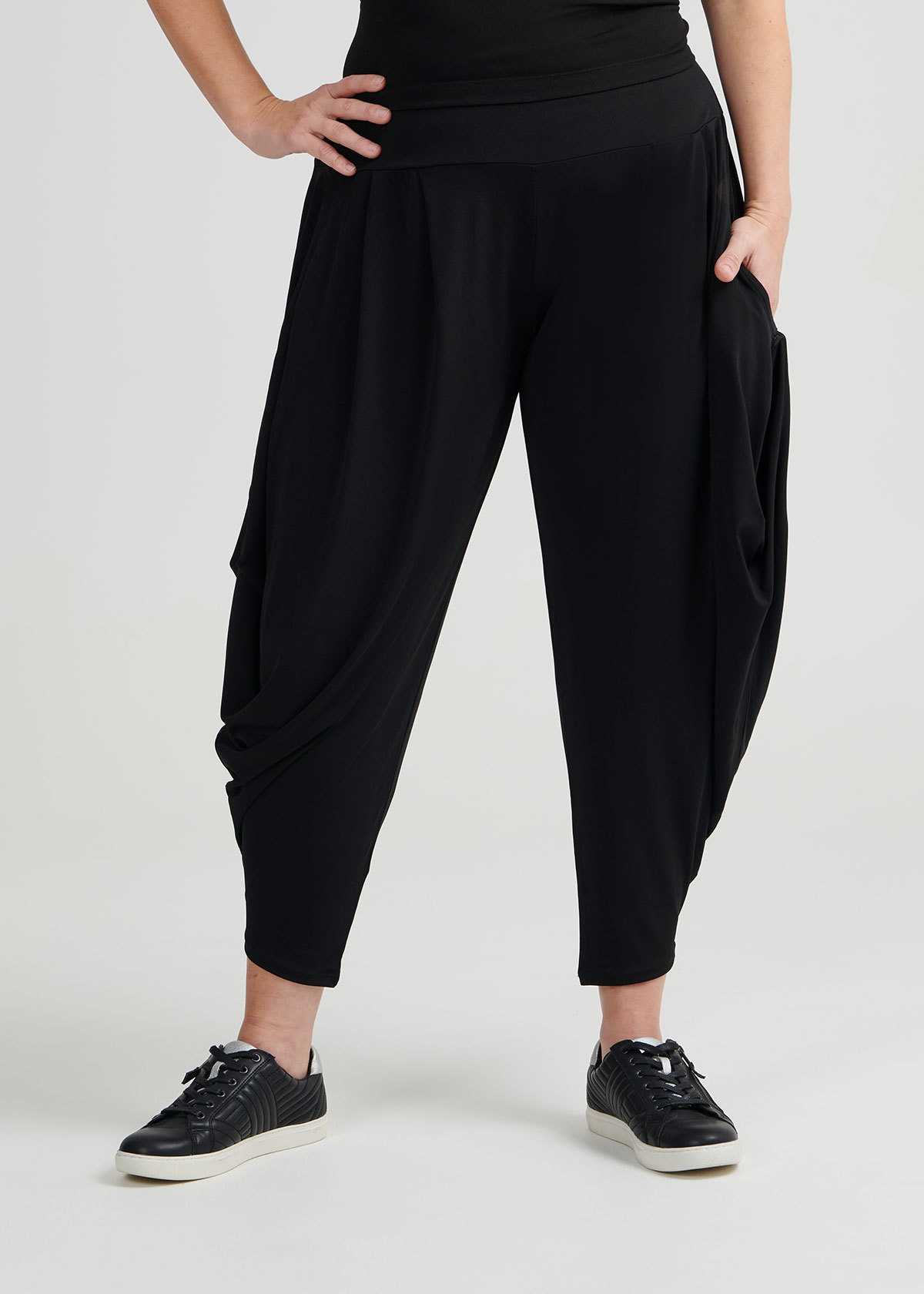 black genie pants