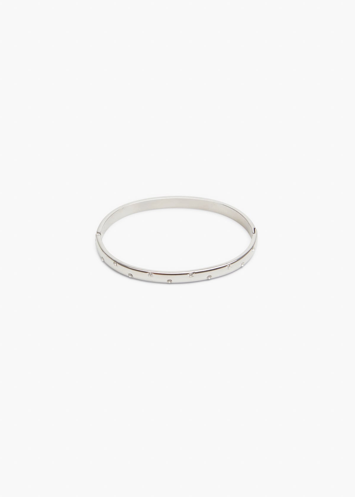Thin Diamante Hinge Bangle