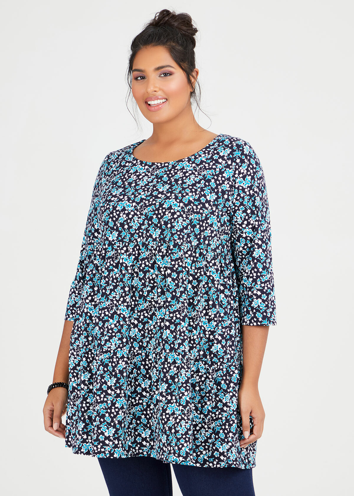 Shop Plus Size Organic Fields Tunic in Print | Taking Shape AU