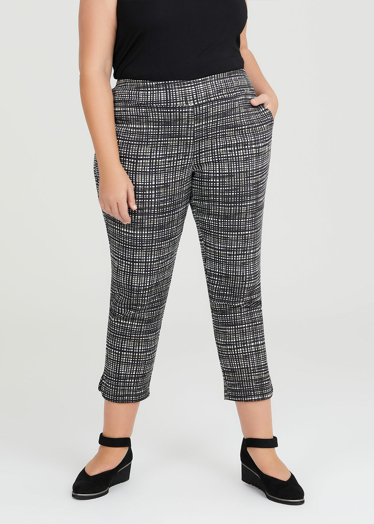 Shop Plus Size Natural Check Boheme Pant in Multi | Taking Shape AU