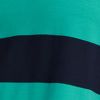 Bamboo Ponte 2 Tone Stripe Top, navy/jade, swatch