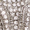 French Bulldog Diamante Brooch, silver, swatch