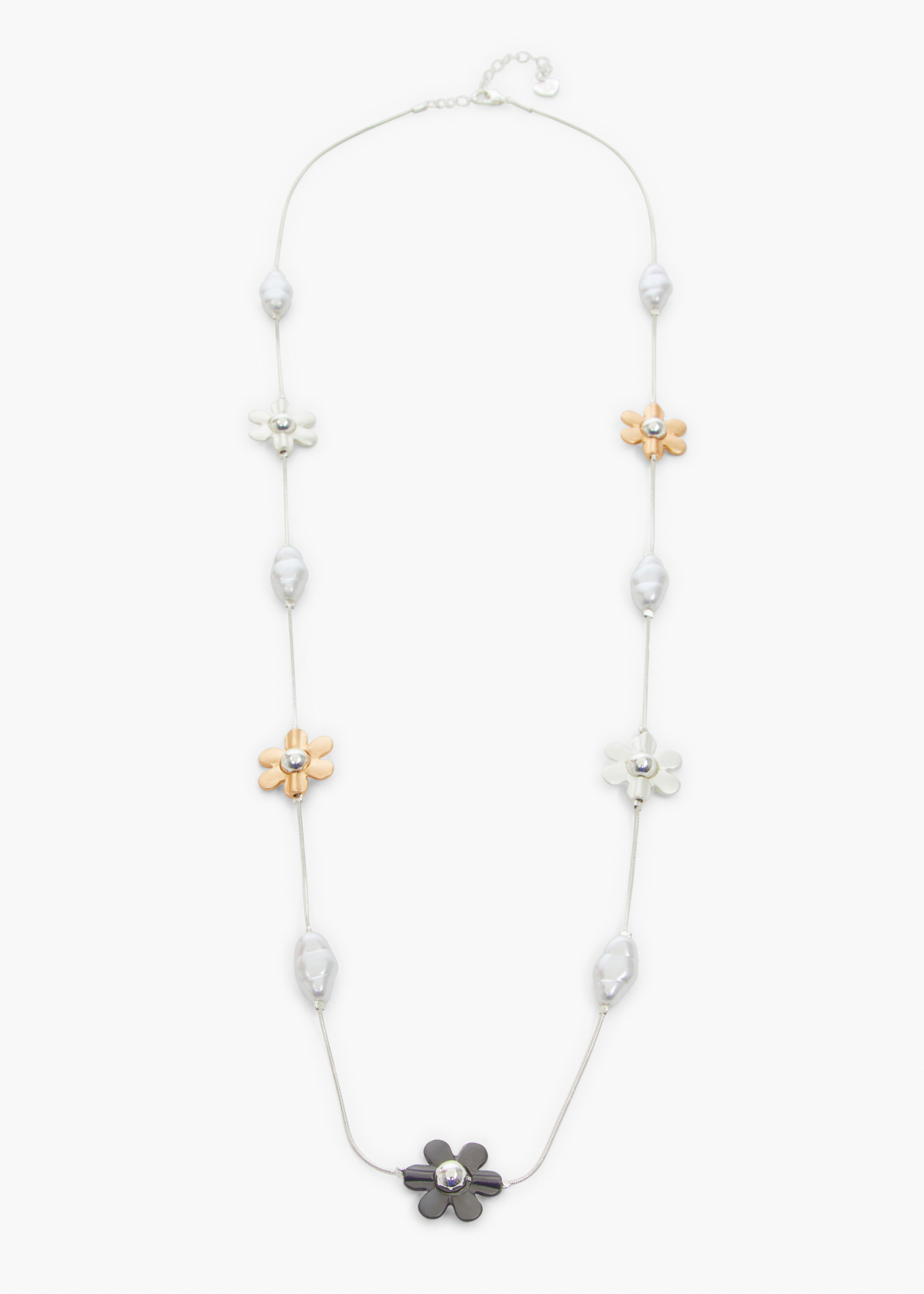 Shop Natural Flower & Pearl Necklace in Multi | Accessories | Taking ...