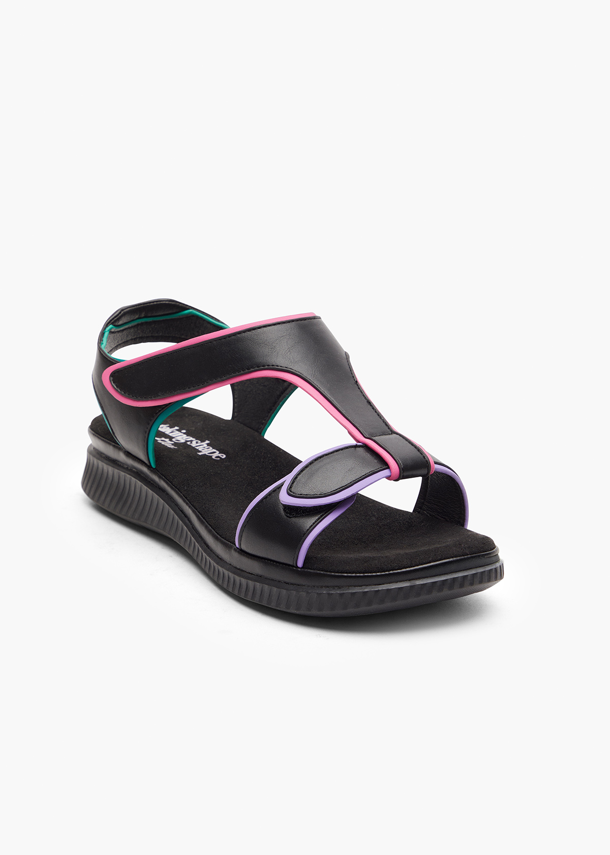 Taking Shape Adjustable Cushioned Sandal Size 38 in Black / Multi - Women's Shoes