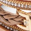 Metallic Clasp Watch, smoky quartz, swatch