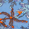 Embroidered Spliced Blue Poncho, multi, swatch