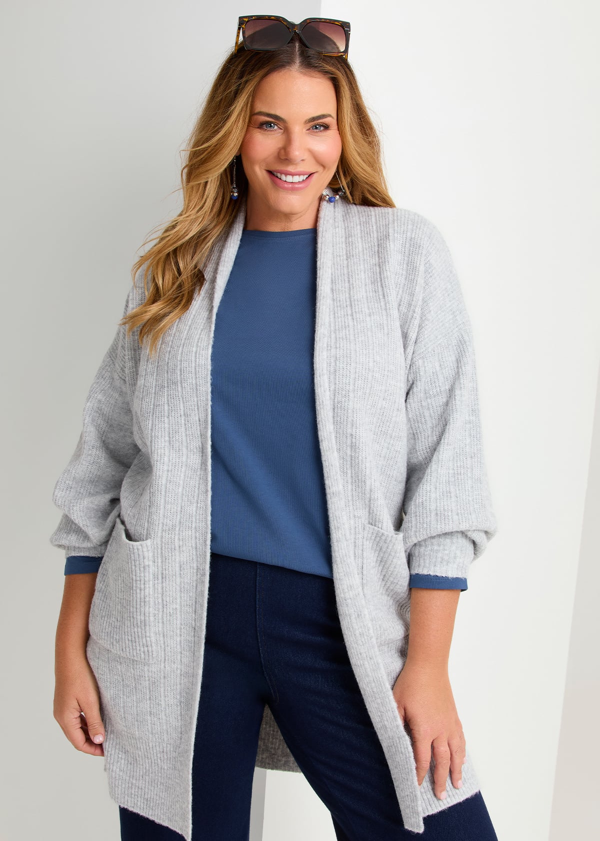 Ribbed Pocket Cardigan