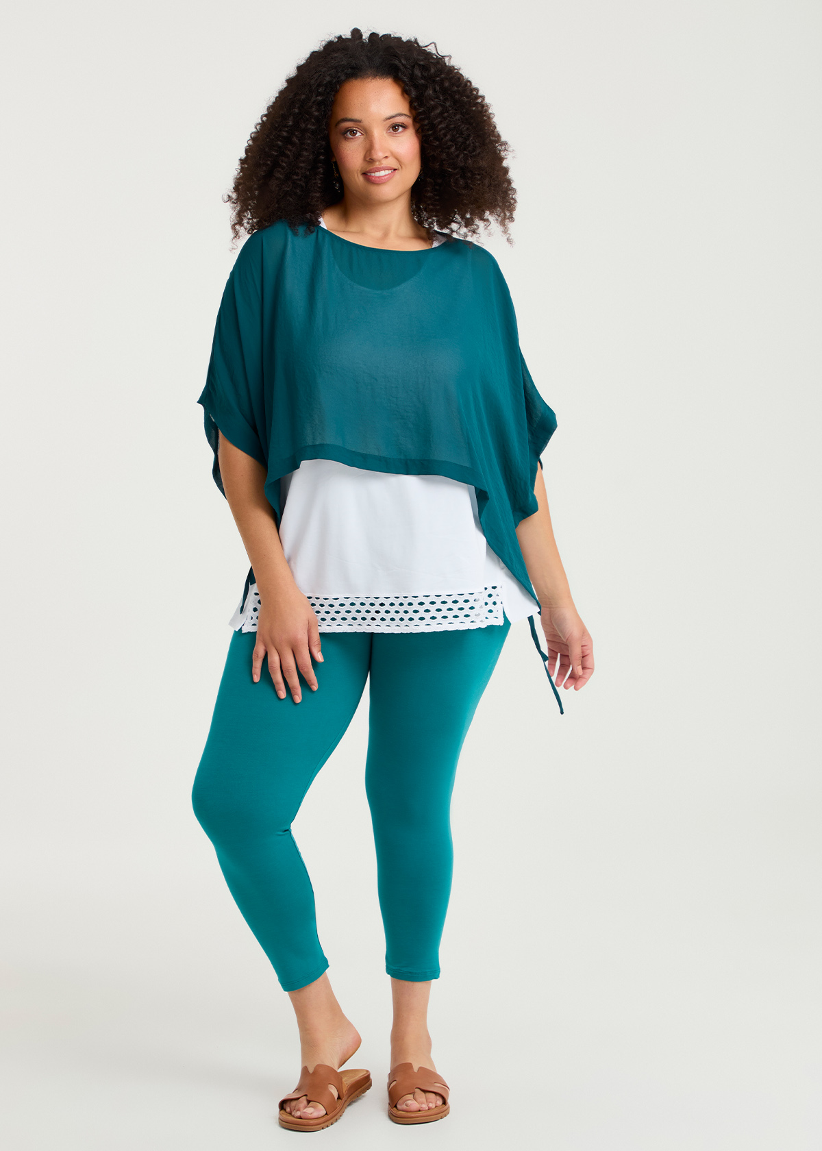 Taking Shape Bamboo Breezy 7 / 8 Legging Size 20 in Ocean Green - Plus Size Women's Leggings