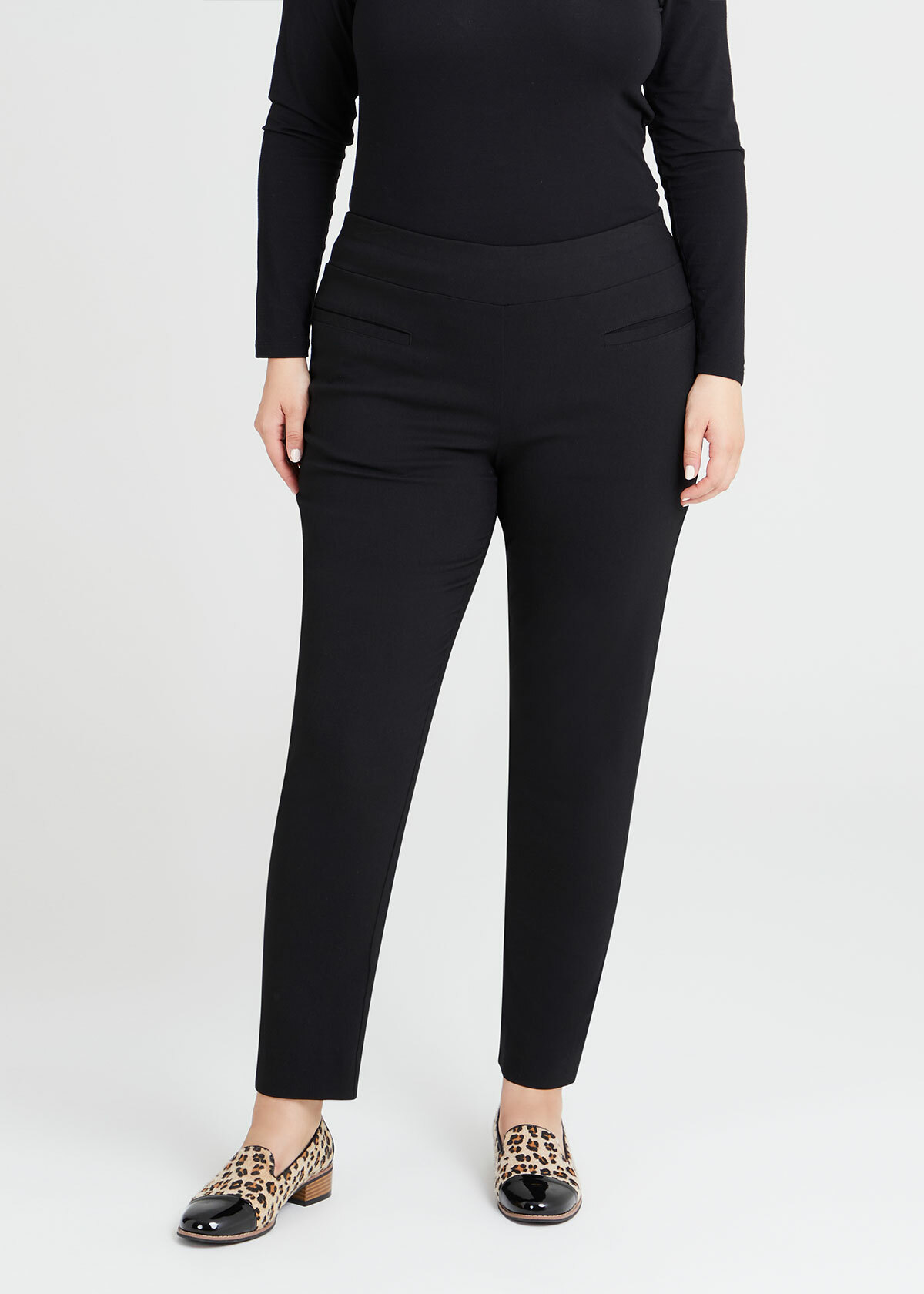 Shop Plus Size Entice Everyday Straight Leg Pant in Black | Taking Shape AU