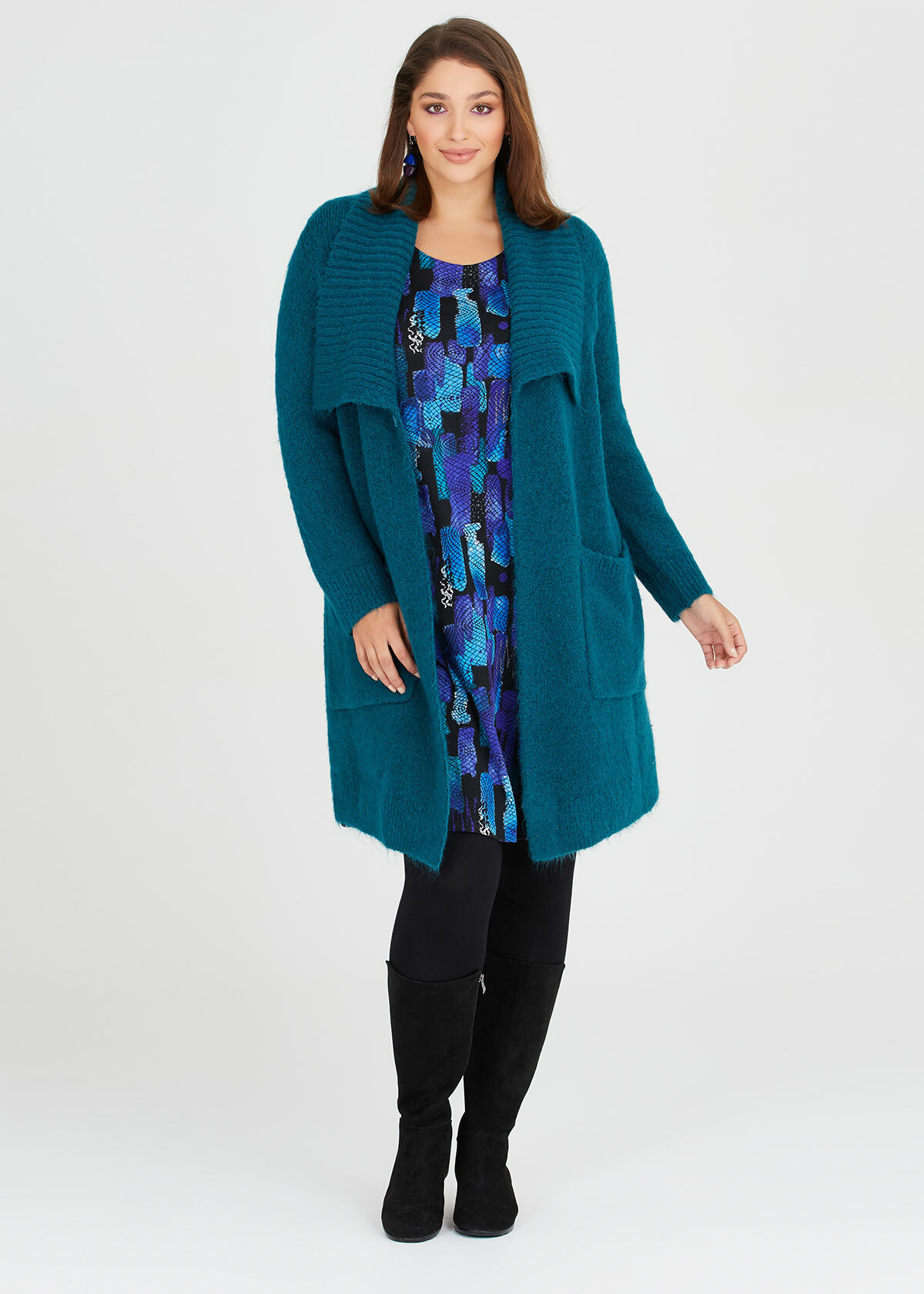 Shop Plus Size Jordan Coatigan in Blue Taking Shape AU