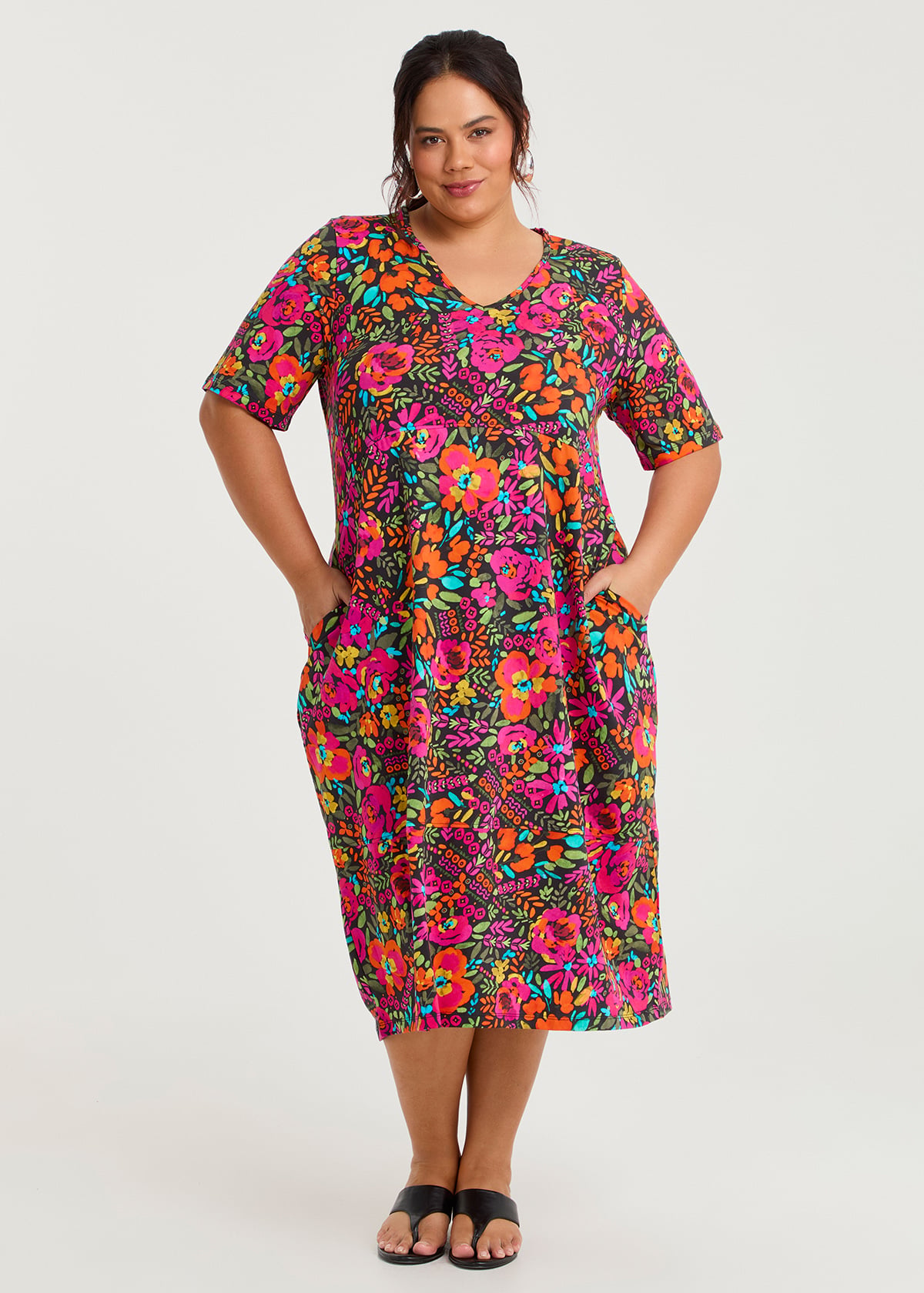 Taking Shape Cotton Rayna Dress Size 20 in Print - Plus Size Women's Dresses