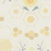 Twist Fan, bee print, swatch