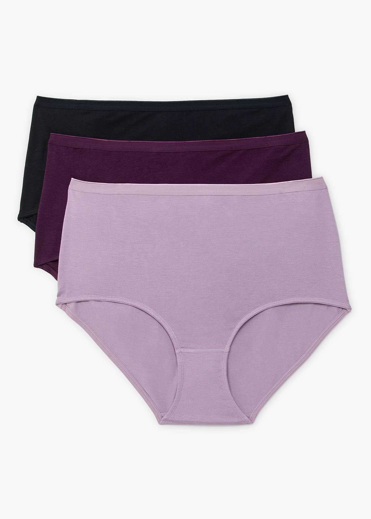 Taking Shape 3 Pack Bamboo Basic Full Briefs Size 16 in Multi - Plus Size Women's