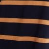 Bamboo Ponte Block Stripe Top, navy/honey ginger, swatch
