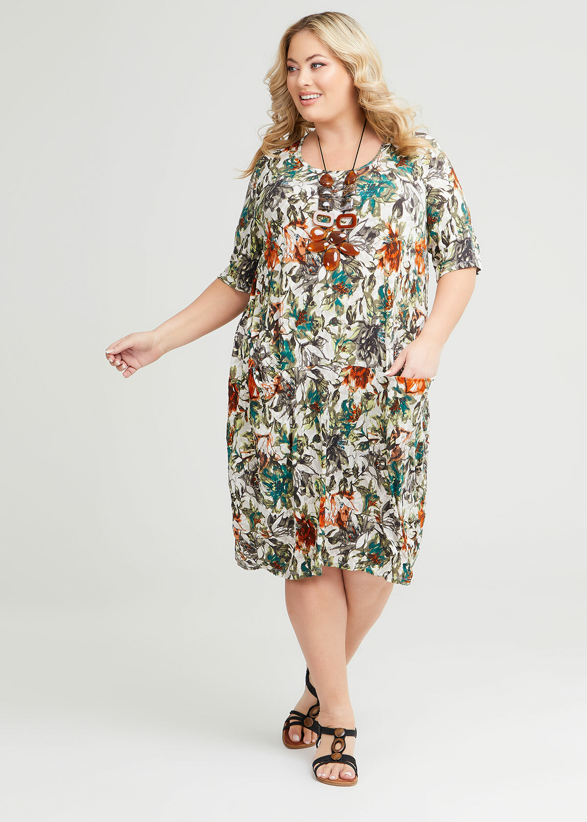 Shop Plus Size Freya Floral Dress in Multi | Taking Shape AU