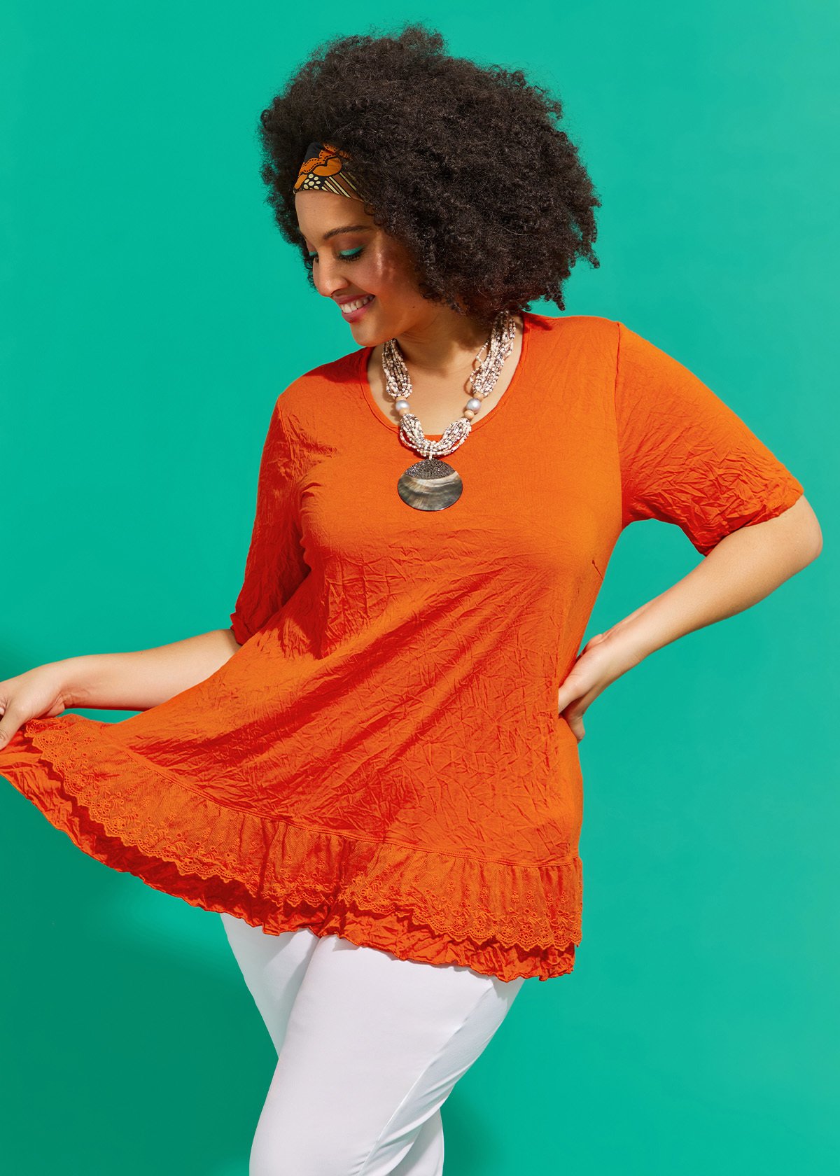 Orange - Bamboo One Size (+ Plus) Tank Top – All Things Being Eco