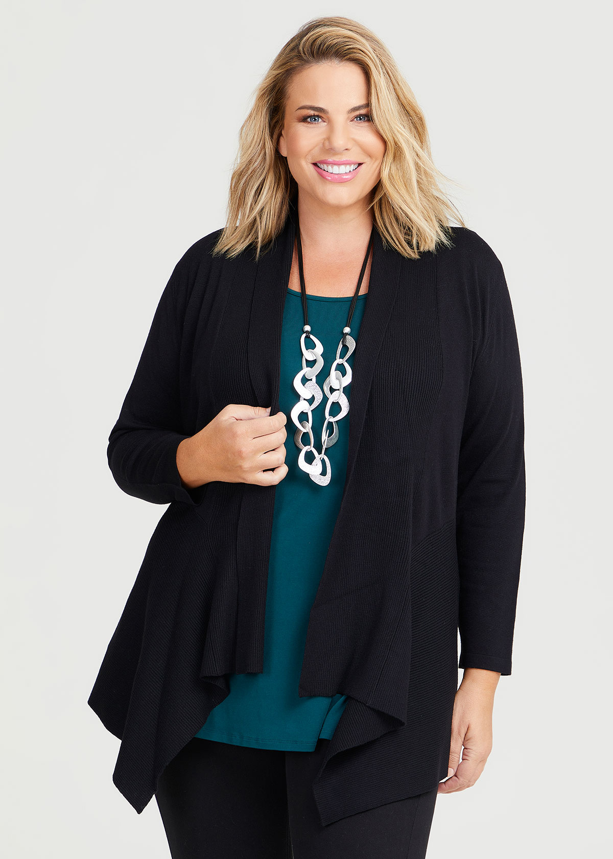 Shop Plus Size Everyday Claire Cardigan in Black | Taking Shape AU