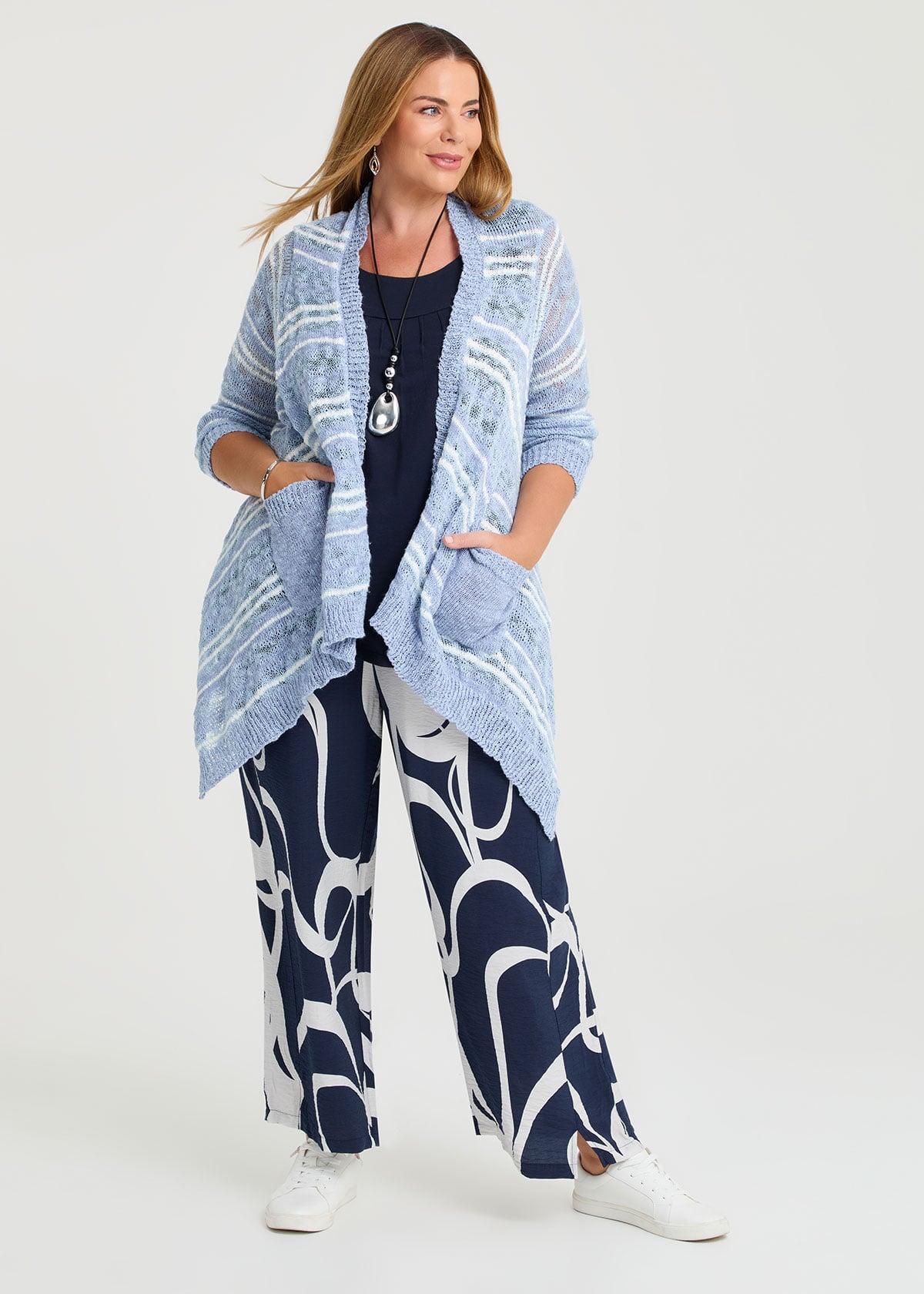 Sailor Button Print Natural Pant