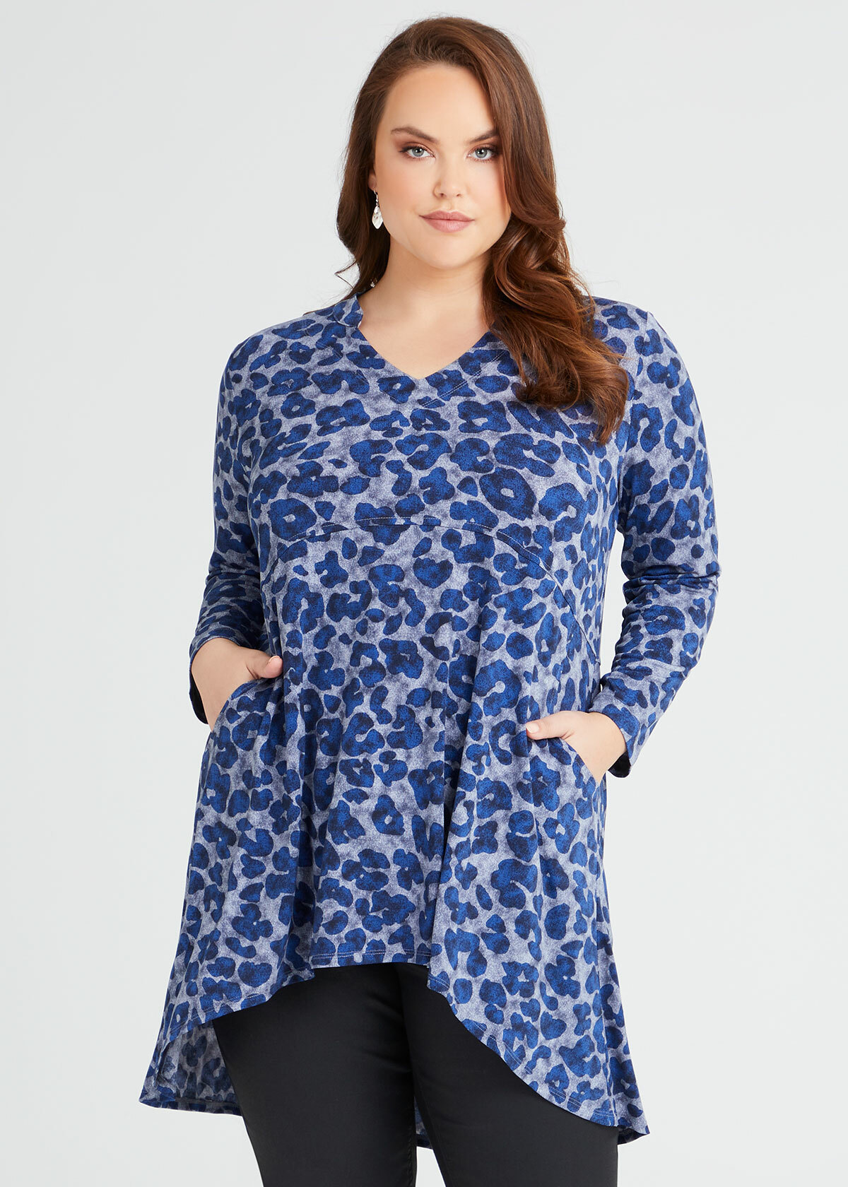 Shop Plus Size Leopard Angle Tunic in Print | Taking Shape AU