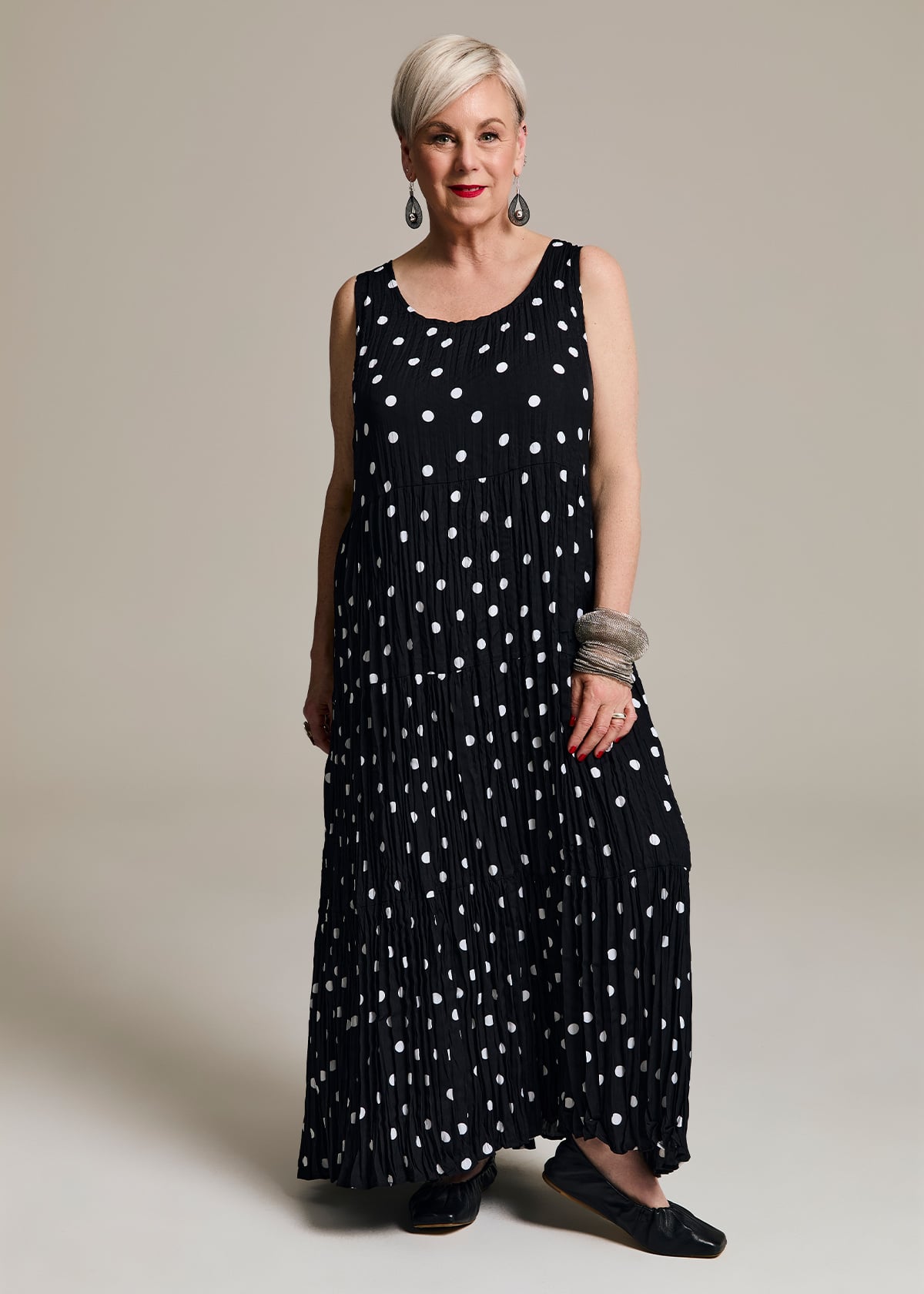 Taking Shape Pleated Enya Polka Dress Size 24 in Spot - Plus Size Women's Dresses