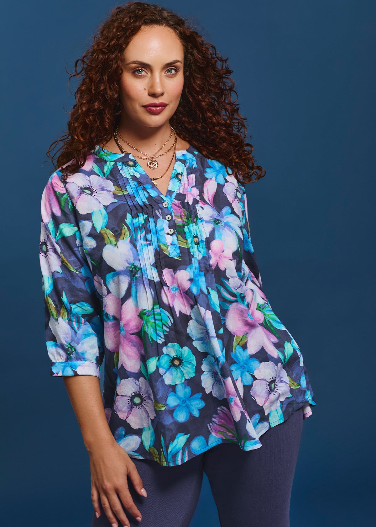 Cotton Painted Floral Top