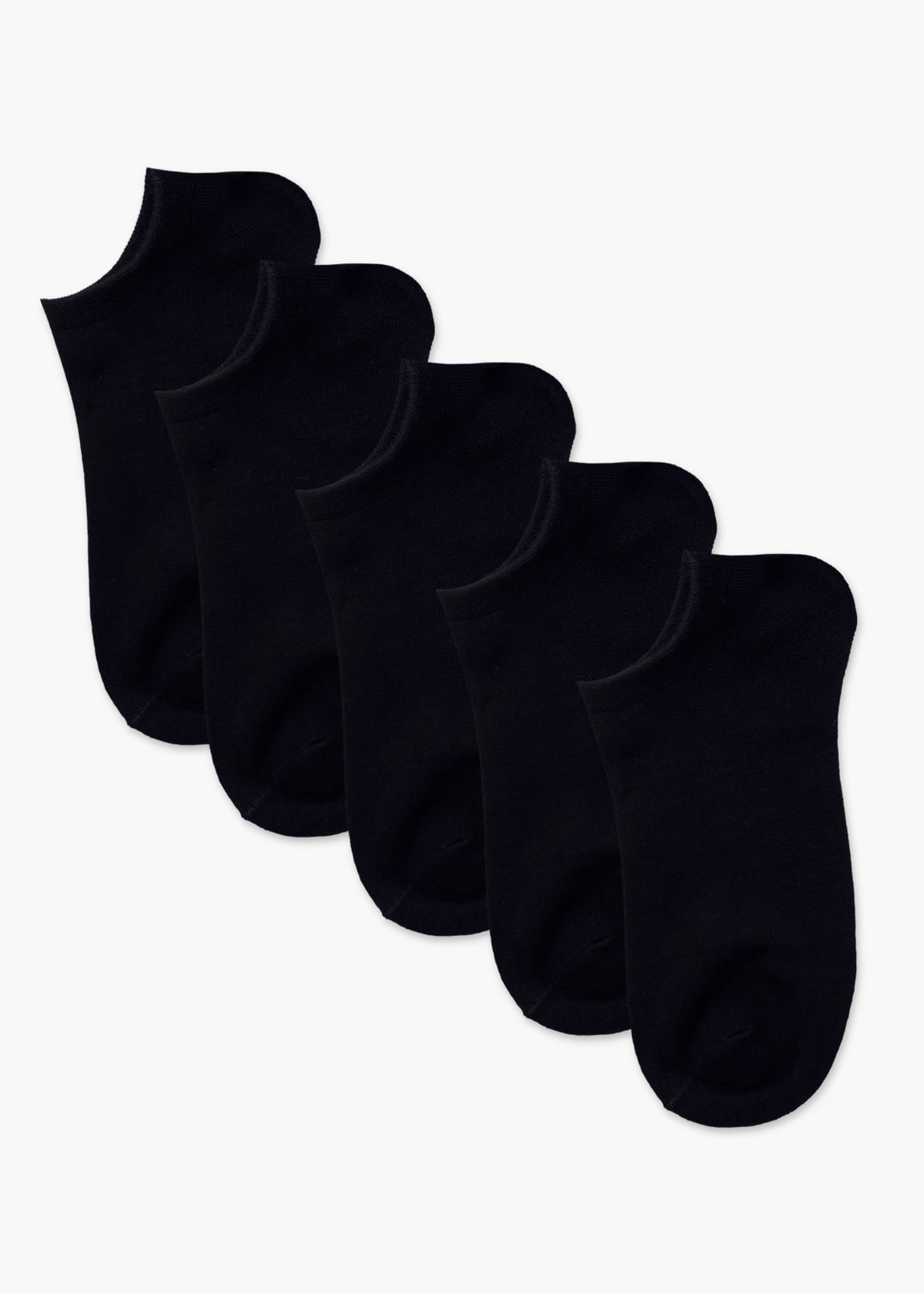 5 Pack Black Bamboo Ankle Socks