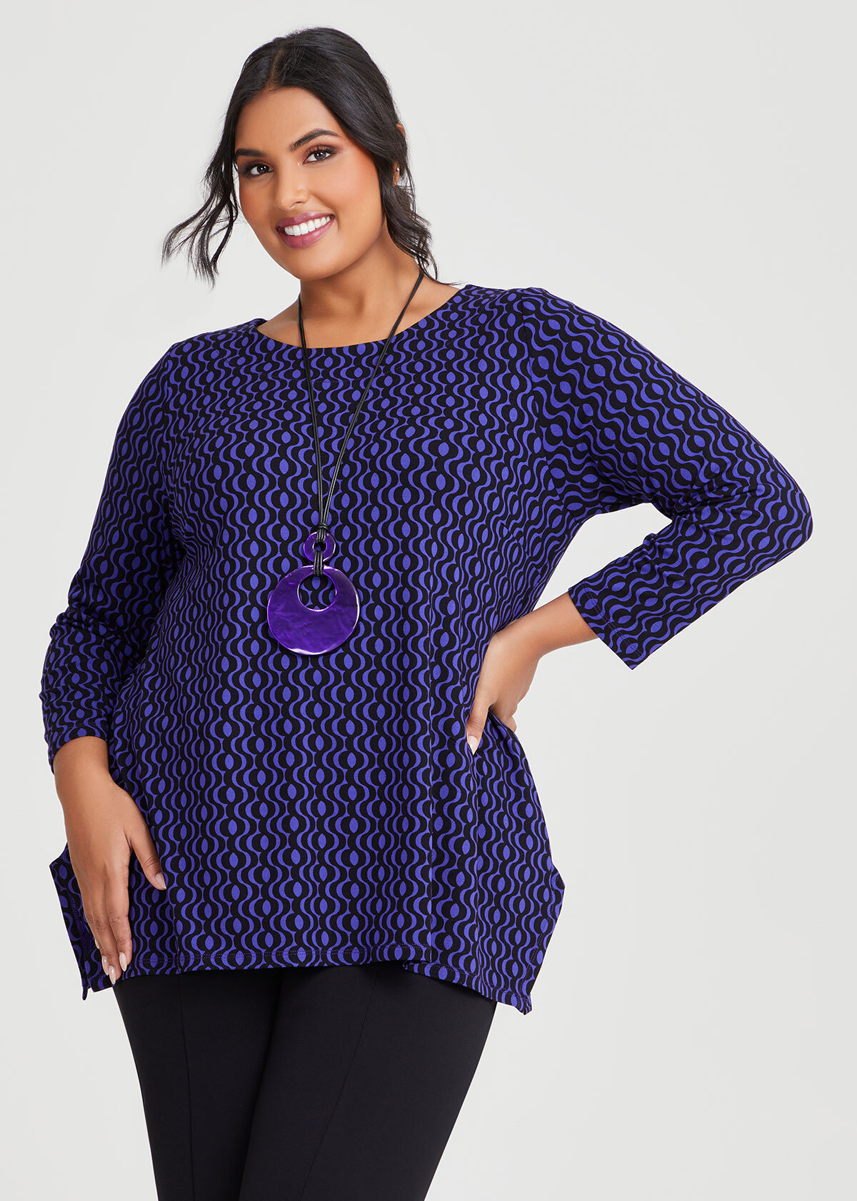 Shop Plus Size Natural Geo Mod Top in Multi | Taking Shape AU