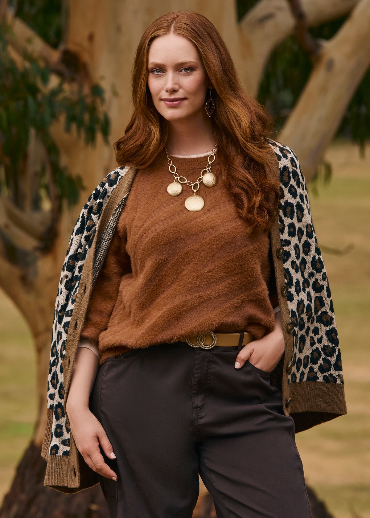 Fluffy Zebra Patterned Jumper