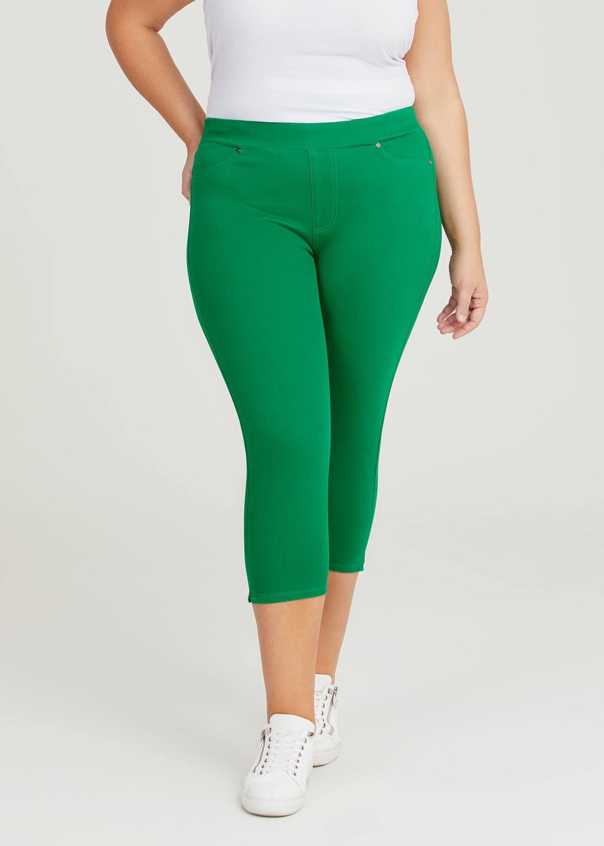 Shop Plus Size The Bestfriend Crop Jegging in Green